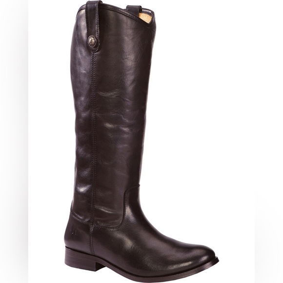 FRYE WOMEN'S MELISSA BUTTON RIDING BOOTS - ROUND TOE brown size 6.5 - Picture 1 of 12